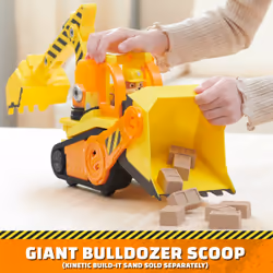 Rubble & Crew, Bark Yard Deluxe Bulldozer Construction Truck Toy with Lights, Sounds & Rubble Action Figure, Kids Toys for Boys & Girls Ages 3+ - Additional view 4