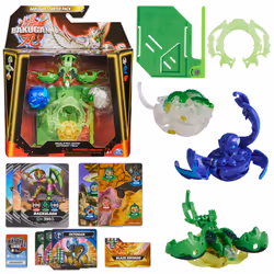 Bakugan Starter 3-Pack, Special Attack Ventri, Octogan and Trox, Customizable Spinning Action Figures and Trading Cards, Kids ...