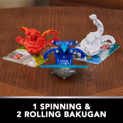 Bakugan Starter 3-Pack, Special Attack Ventri, Octogan and Trox, Customizable Spinning Action Figures and Trading Cards, Kids Toys for Boys and Girls 6 and up