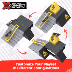 Tech Deck , Pyramid Shredder, X-Connect Park Creator, Customizable and Buildable Ramp Set with Exclusive Fingerboard, Kids Toy for Ages 6 and up