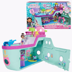 Gabby's Dollhouse , Gabby Cat Friend Ship, Cruise Ship Toy with 2 Toy Figures, Surprise Toys & Dollhouse Accessories, Kids Toys for Girls & Boys 3+