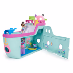 Gabby's Dollhouse , Gabby Cat Friend Ship, Cruise Ship Toy with 2 Toy Figures, Surprise Toys & Dollhouse Accessories, Kids Toys for Girls & Boys 3+