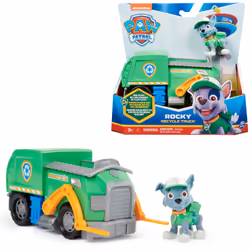 PAW Patrol , Rocky’s Recycle Truck, Toy Truck with Collectible Action Figure, Sustainably Minded Kids Toys for Boys & Girls A ...