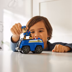 PAW Patrol , Chase’s Patrol Cruiser, Toy Car with Collectible Action Figure, Sustainably Minded Kids Toys for Boys & Girls Ages 3 and Up