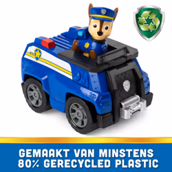 PAW Patrol , Chase’s Patrol Cruiser, Toy Car with Collectible Action Figure, Sustainably Minded Kids Toys for Boys & Girls Ages 3 and Up