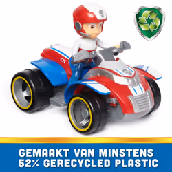 PAW Patrol , Ryder’s Rescue ATV, Toy Vehicle with Collectible Action Figure, Sustainably Minded Kids Toys for Boys & Girls Ages 3 and Up