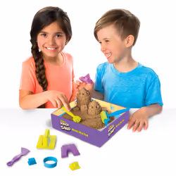 Kinetic Sand , Beach Day Fun Playset with Castle Molds, Tools, and 12 oz. of for Ages 3 and Up