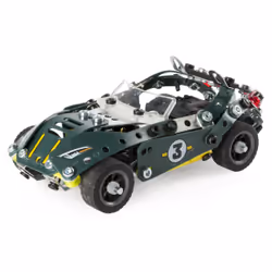 Meccano by Erector 5 in 1 Roadster Pull Back Car Building Kit, STEM Engineering Education Toy for Ages 8 and up