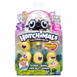 Hatchimals CollEGGtibles 4 Pack + Bonus - Season 3, 5 yr(s), Multicolour