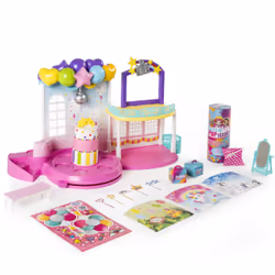 Party Popteenies Poptastic Party Playset with Confetti, Exclusive Collectible Mini Doll and Accessories