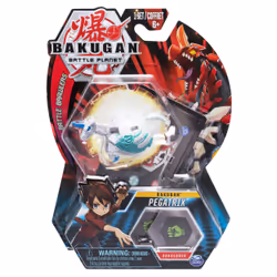 Bakugan , Pegatrix, 2-inch Tall Collectible Action Figure and Trading Card, for Ages 6 and Up, Throwing spinning top, 5 yr(s)