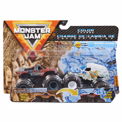 Monster Jam , Official Monster Mutt Poodle vs. Monster Mutt Husky Color-Changing Die-Cast Monster Trucks, 1:64 Scale, Car, 3 ...
