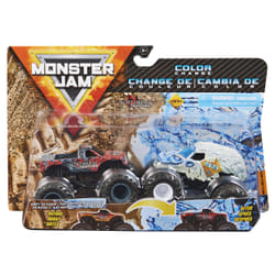 Monster Jam , Official Monster Mutt Poodle vs. Monster Mutt Husky Color-Changing Die-Cast Monster Trucks, 1:64 Scale