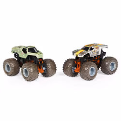 Monster Jam , Official Monster Mutt Poodle vs. Monster Mutt Husky Color-Changing Die-Cast Monster Trucks, 1:64 Scale