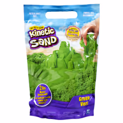 Kinetic Sand , The Original Moldable Sensory Play Sand Toys For Kids, Green, 2 lb. Resealable Bag, Ages 3+, Children's kineti ...