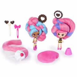 Candylocks , BFF 2-Pack, Cora Crème and Charli Chip, Scented Collectible Dolls with Accessories