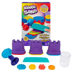Kinetic Sand , Rainbow Mix Set with 3 Colors of (13.5oz) and 6 Tools, Play Sand Sensory Toys for Kids Ages 3 and up