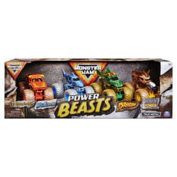 Monster Jam , Land vs. Sea 4 Pack Monster Trucks (Grave Digger, Max-D, Megalodon, and Pirate’s), 1:64 Scale, Kids Toys for Boys and Girls Ages 3 and up