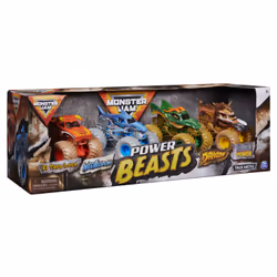 Monster Jam , Land vs. Sea 4 Pack Monster Trucks (Grave Digger, Max-D, Megalodon, and Pirate’s), 1:64 Scale, Kids Toys for Boys and Girls Ages 3 and up