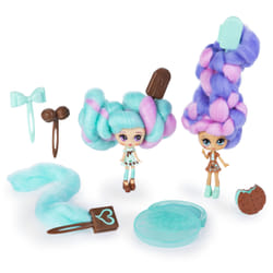 Candylocks , BFF 2-Pack, 3" Mint Choco Chick and Choco Lisa, Scented Collectible Dolls with Accessories