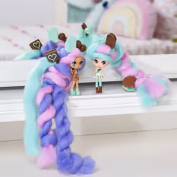 Candylocks , BFF 2-Pack, 3" Mint Choco Chick and Choco Lisa, Scented Collectible Dolls with Accessories