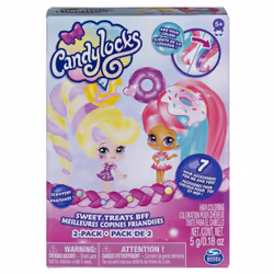 Candylocks , BFF 2-Pack, 3" Jilly Jelly and Donna Nut, Scented Collectible Dolls with Accessories
