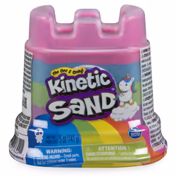 Kinetic Sand , Rainbow Unicorn Multicolor 5oz Single Container, for Kids Aged 3 and Up, Children's kinetic sand, 3 yr(s), Non ...