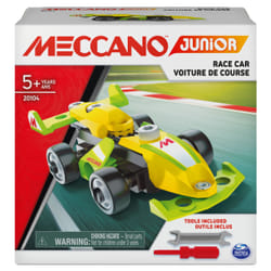 Meccano Junior, Race Car STEAM Model Building Kit, for Kids Aged 5 and Up