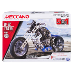 Meccano by Erector, 5 in 1 Model Building Set - Motorcycles, STEM Engineering Education Toy, 174 Pieces, For Ages 8 and up