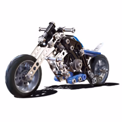 Meccano by Erector, 5 in 1 Model Building Set - Motorcycles, STEM Engineering Education Toy, 174 Pieces, For Ages 8 and up