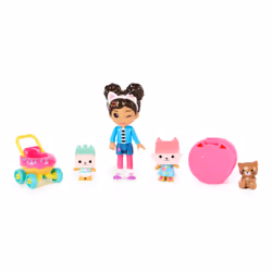Gabby's Dollhouse , Kitty Care Figure Set with Gabby, Baby Box, Baby Benny Box, Surprise Toys & Dollhouse Accessories, Kids T ...