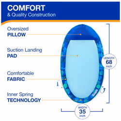 Swimways Elite Spring Float Hammock Pool Lounger  Inflatable Pool Floats Adult with Fast Inflation  Pool Hammock for Adults up to 250 lbs