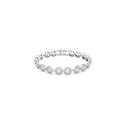 Swarovski Angelic bracelet, Round cut, White, Rhodium plated