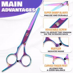 Hair Cutting Scissors Barber Tools - 6.5 IN Professional Shears for Hair Cutting Tools Hair Scissor Barber Accessories Salon Supplies for Hairstylist
