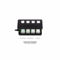Sabrent 4-Port USB 2.0 Hub with Individual LED lit Power Switches (HB-UMLS)