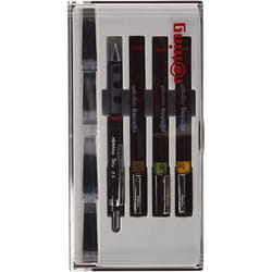 Rotring Isograph Junior Set 3x Technical Pens (0.20mm, 0.30mm, 0.50mm) + Accessories