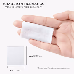 1000PCS Ultra Thin Makeup Remover Cotton Pads Perfect for Face Lips Eyes Nails Polish Makeup Remover Cleansing and Daily Skin Care  Square  Lint