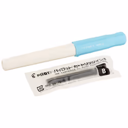 Pilot Kakuno Fine-Nib Fountain Pen  White Body Soft Blue Cap Body (FKA-1SR-SLF)