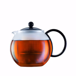 BODUM ASSAM Tea Maker (Plastic Strainer, Plastic Lid, 1.0 L/34 oz) - Black