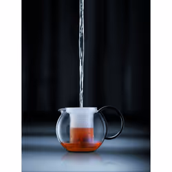 BODUM ASSAM Tea Maker (Plastic Strainer, Plastic Lid, 1.0 L/34 oz) - Black