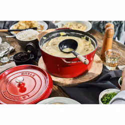 Staub Cast Iron 7-qt Round Cocotte - Cherry  Made in France