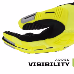 Mechanix Wear Size 10 Hi-Viz Yellow M-Pact Synthetic Leather And TrekDry Full Finger Anti-Vibration Gloves With Hook And Loop Cuff  Large (SMP-91-010)