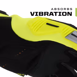 Mechanix Wear Size 10 Hi-Viz Yellow M-Pact Synthetic Leather And TrekDry Full Finger Anti-Vibration Gloves With Hook And Loop Cuff  Large (SMP-91-010)