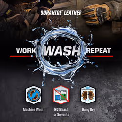 Mechanix Wear: M-Pact Durahide Leather Framer Work Gloves  Fingerless Design  Work Gloves with Impact Protection and Vibration Absorption  Safety Glov