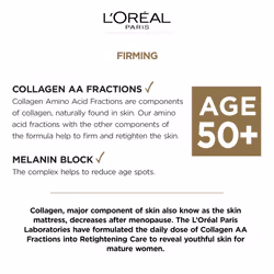 L'OrÃ©al Paris Age Perfect Collagen Expert Retightening Night Cream 50+, Firmer, Moisturised, Nourished Skin, Anti-Age Spots, Collagen AA Fractions,