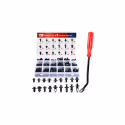 190 Pcs Car Retainer Clips Fastener Remover 18 Most Popular Sizes Applications Auto Push Pin Rivets Set -Door Trim Panel Clip ...