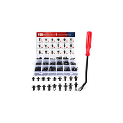190 Pcs Car Retainer Clips Fastener Remover 18 Most Popular Sizes Applications Auto Push Pin Rivets Set -Door Trim Panel Clips for Toyota Honda Nissan