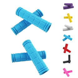 Helonge Bike Handlebar Grips  Non-Slip Rubber Bicycle Handle Bar Wraps for Kids Bikes(7 Colors) (Blue)