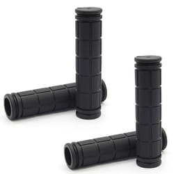 Helonge Bike Handlebar Grips  Non-Slip Rubber Bicycle Handle Bar Wraps for Kids Bikes(7 Colors) (Black)