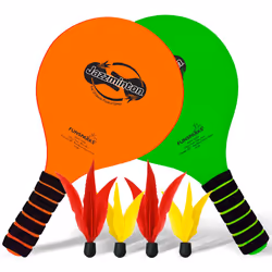 Funsparks Paddle Ball Jazzminton Game - All-Season Indoor/Outdoor Racquet Game for Active Play